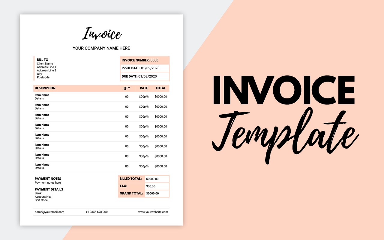 Invoice Template Printable Startup Trove
