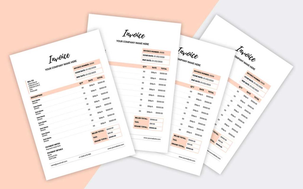 Invoice Template Samples